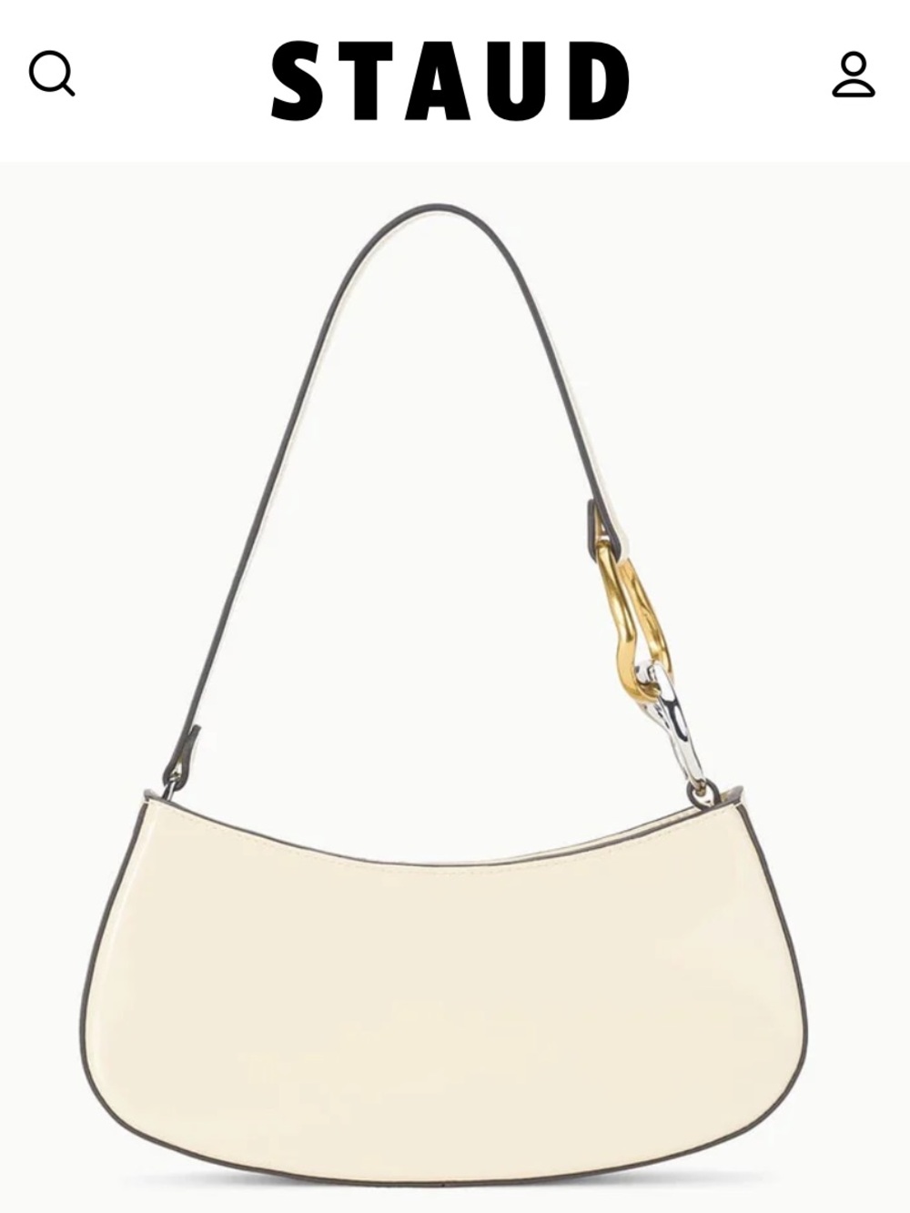 STAUD OLLIE BAG — CREAM